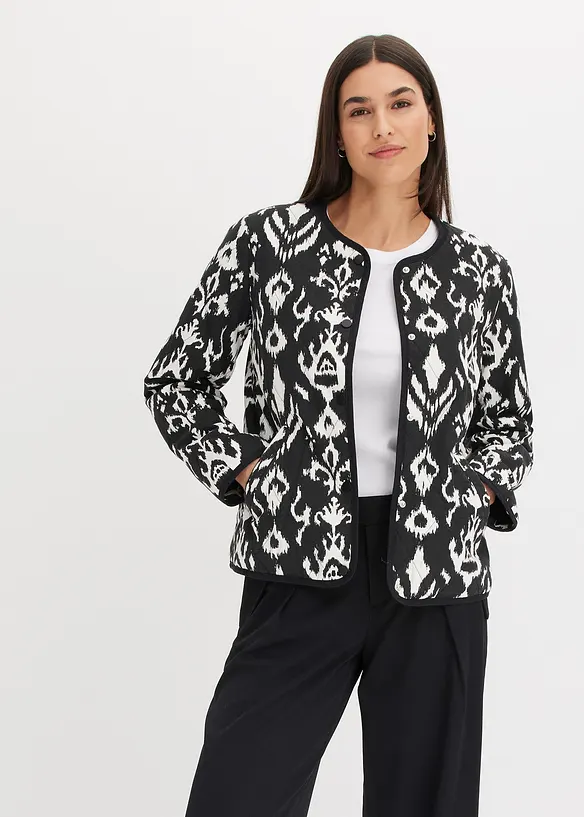 Gewatteerde jas met print, bonprix