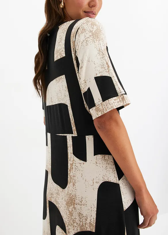 Gedessineerde maxi jurk, bonprix