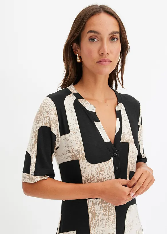 Gedessineerde maxi jurk, bonprix