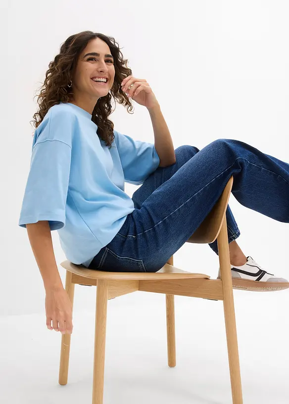 Oversized shirt van puur, zwaar biologisch katoen, bonprix
