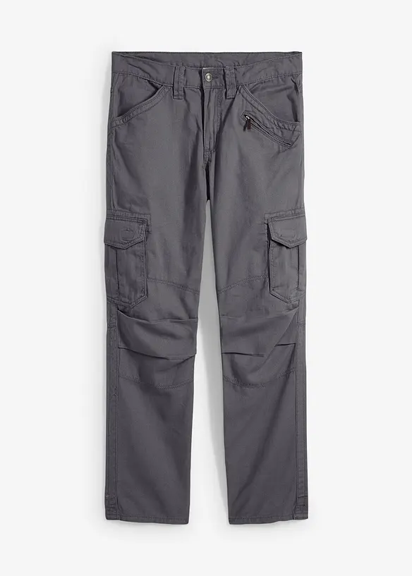 Relaxed fit cargo broek van puur katoen, straight, bonprix