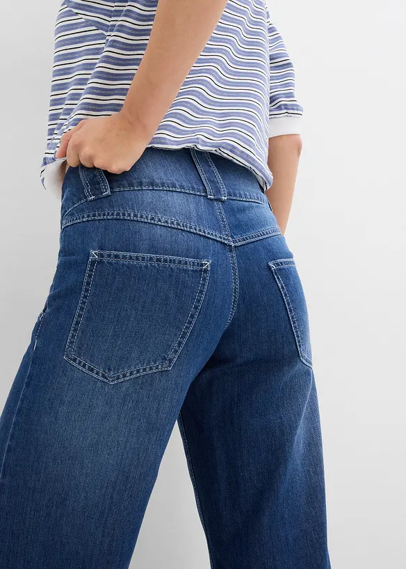 Wide leg jeans, high waist, super soft, bonprix