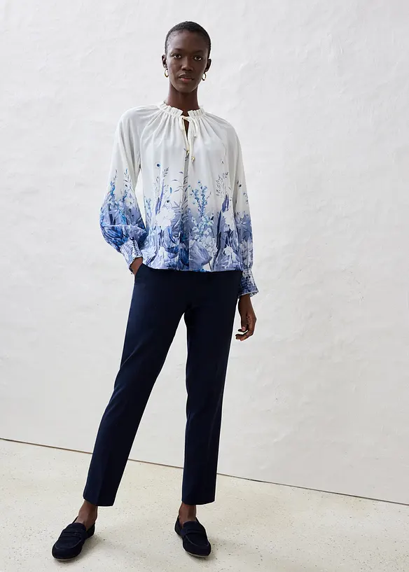 Blouse met zijde, bonprix