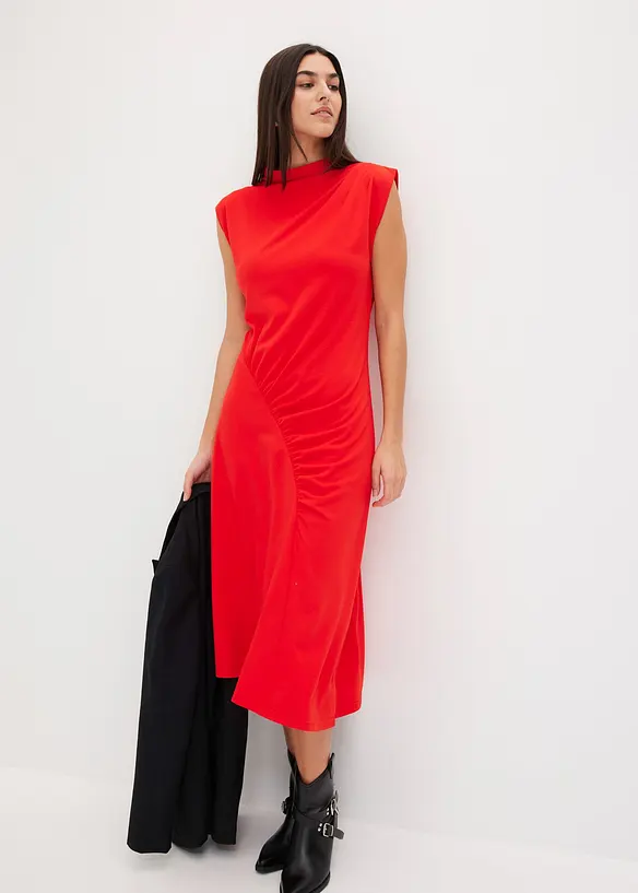 Midi jurk met asymmetrische zoom, bonprix