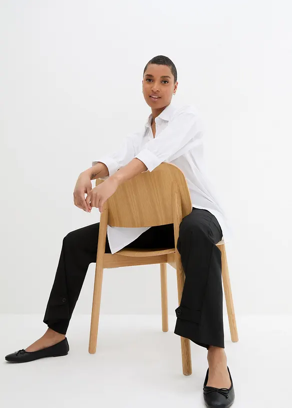 Bengaline stretch broek met comfortband, bonprix