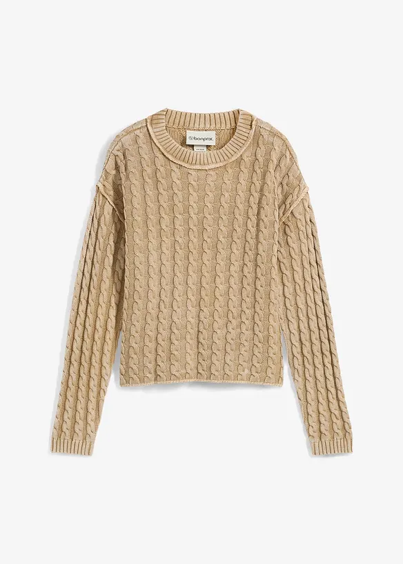 Oversized trui van puur katoen, bonprix
