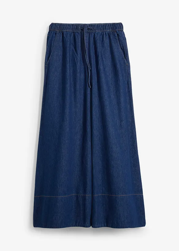 Wide leg jeans, mid waist, comfortabele tailleband, bonprix