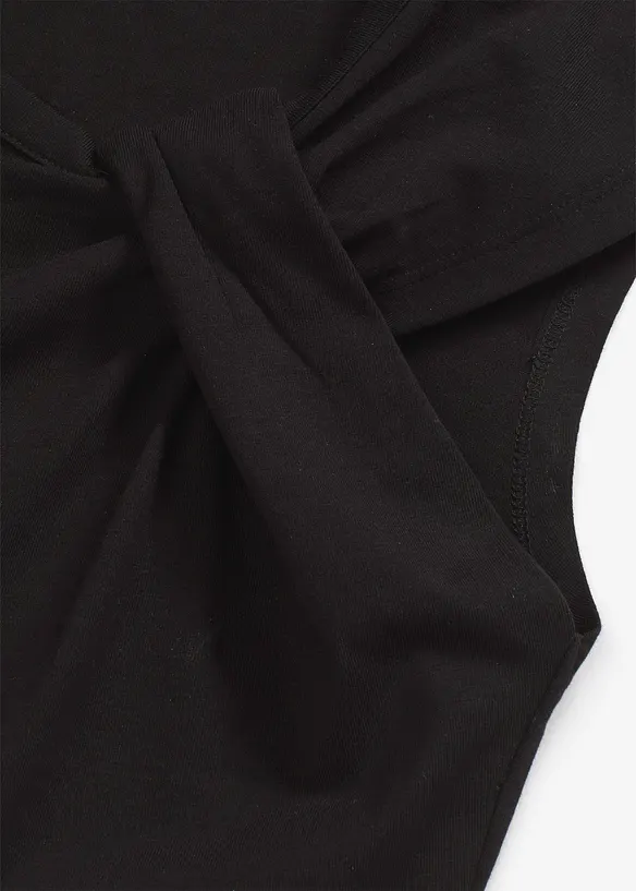 Shirt van een elastische katoenmix met een twist, bonprix