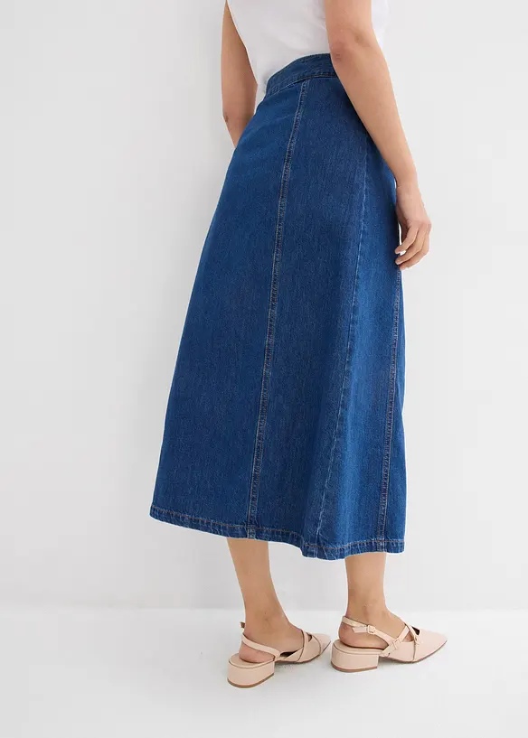 Spijkerrok in wikkellook, super soft, bonprix
