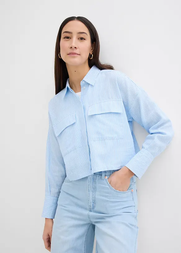 Oversized blouse van puur katoen, bonprix