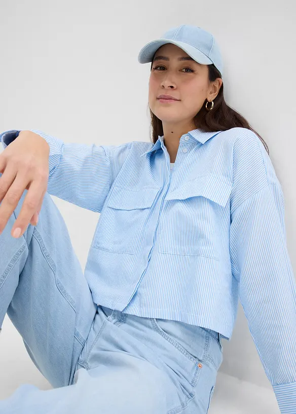 Oversized blouse van puur katoen, bonprix