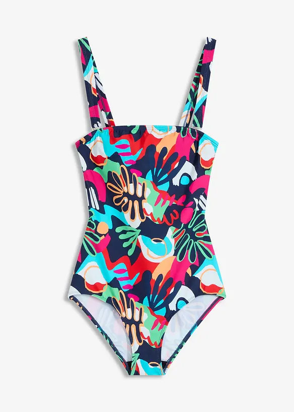 Bandeau badpak met afneembare bandjes, bonprix