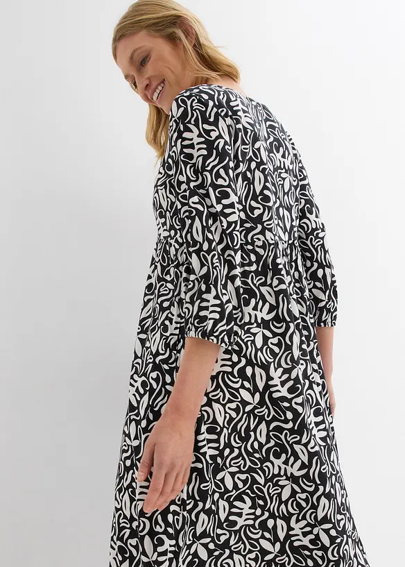 Midi jurk van vloeiende viscose, bonprix