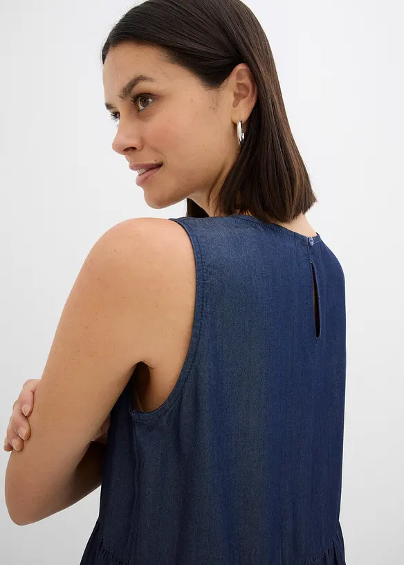 Midi jurk van gladde Lyocell, bonprix