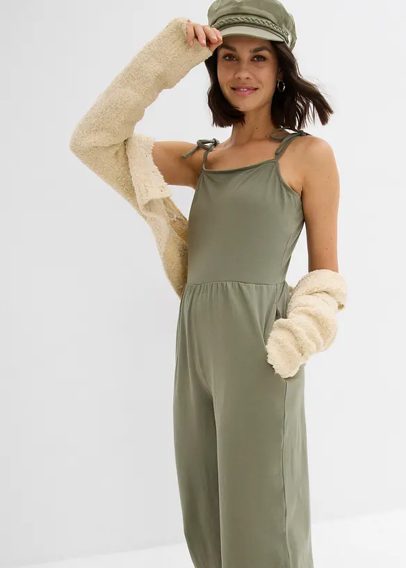 Jersey jumpsuit met spaghettibandjes, bonprix