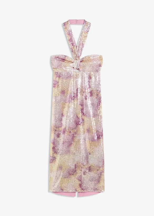 Halterjurk met pailletten, bonprix