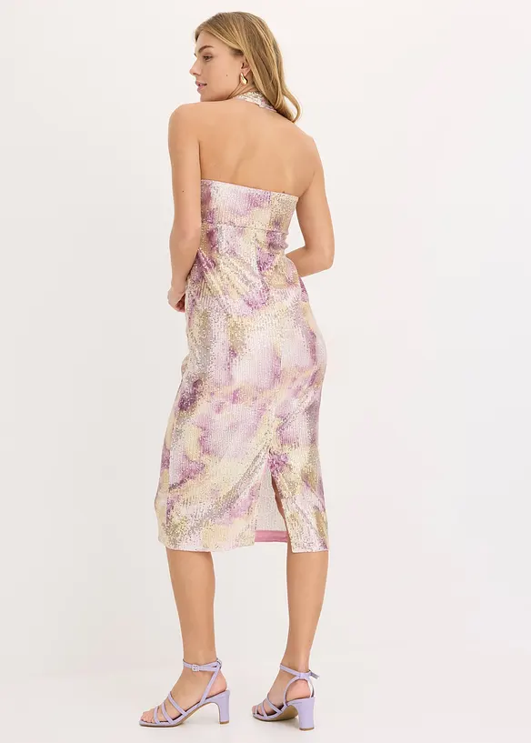 Halterjurk met pailletten, bonprix