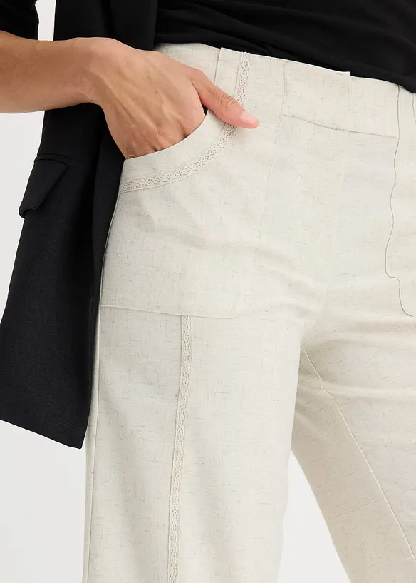 Marlene Dietrich broek met linnen, bonprix
