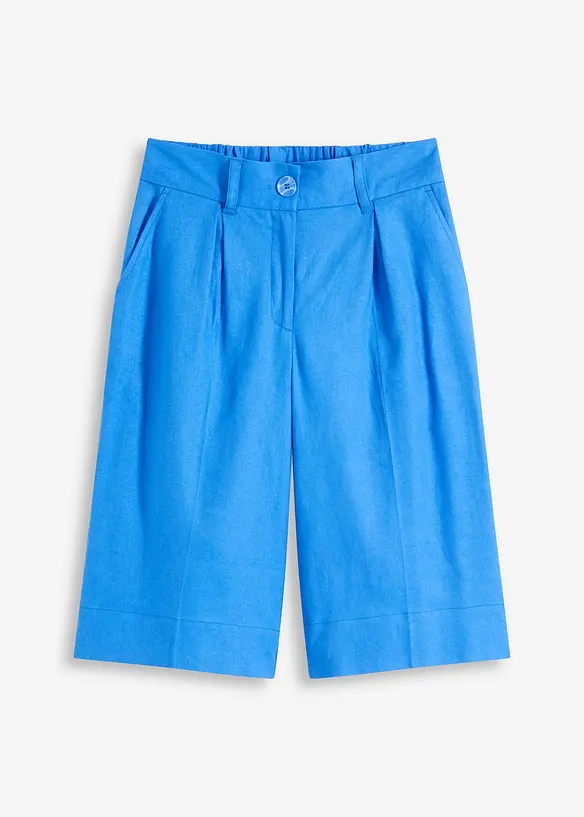 Wijde bermuda van een luchtige linnenmix, bonprix