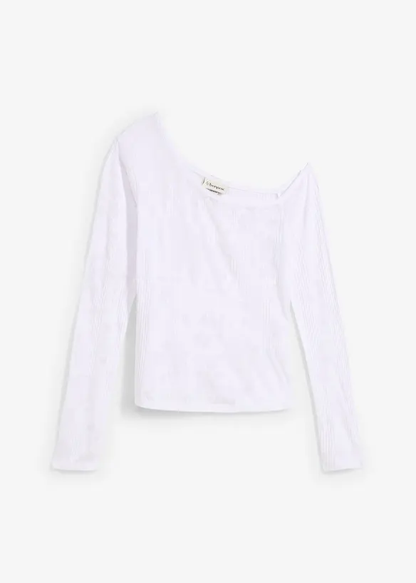 Off shoulder shirt in ausbrenner look, bonprix