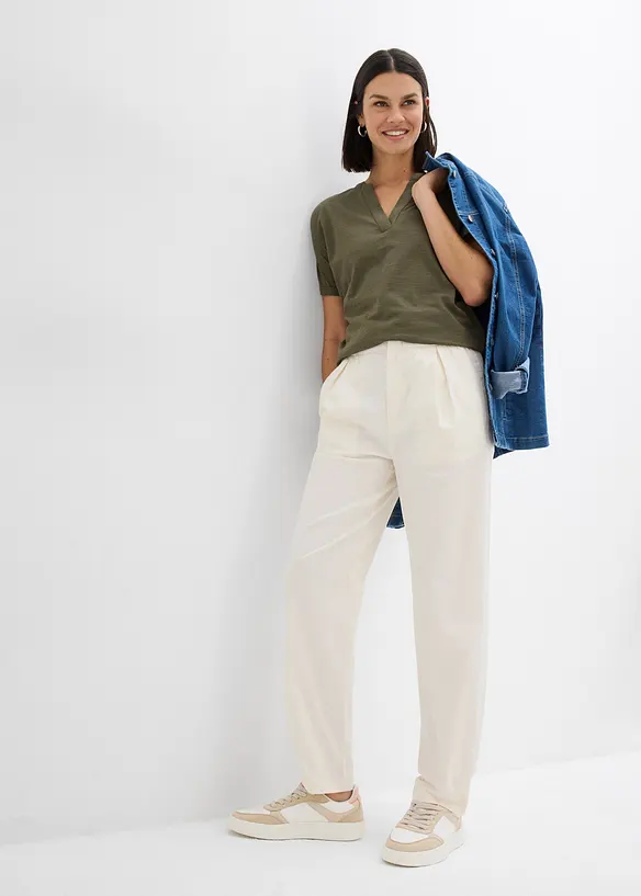 Broek in een elastische katoenmix, bonprix