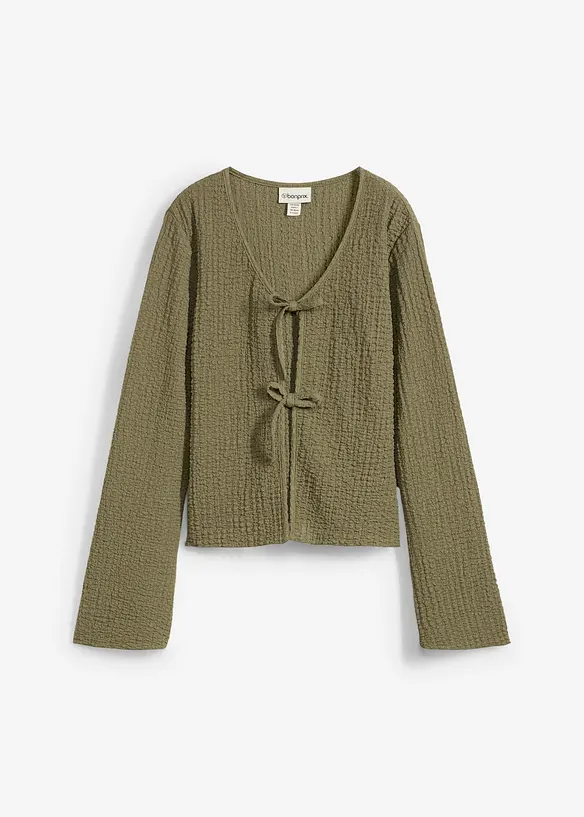 Shirtvest van bar crêpe, bonprix
