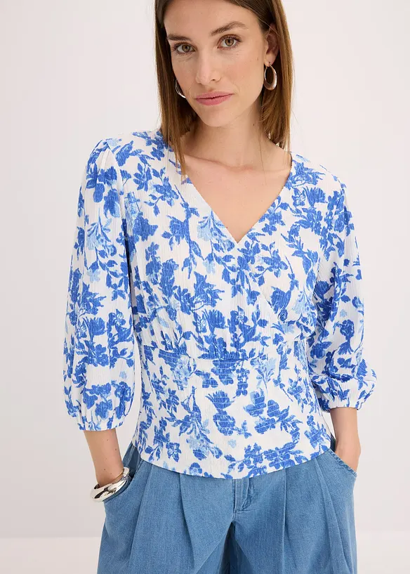 Gesmokt shirt, bonprix