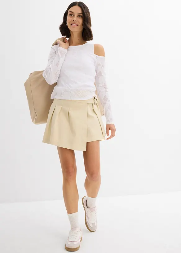 Off shoulder shirt in ausbrenner look, bonprix