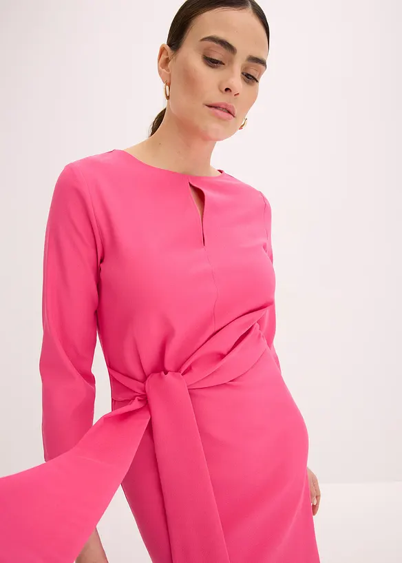 Jurk met strikdetail, bonprix