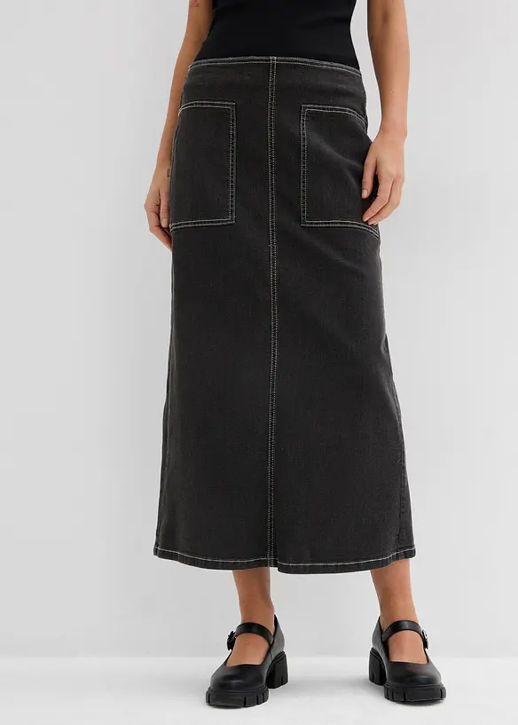 Midi spijkerrok, mid waist, bonprix