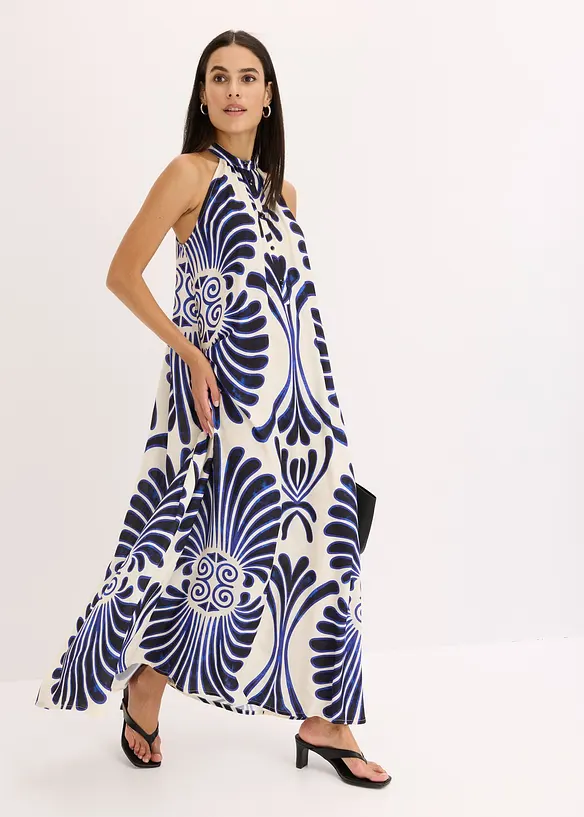 Wijde maxi jurk van vloeiende viscose, bonprix