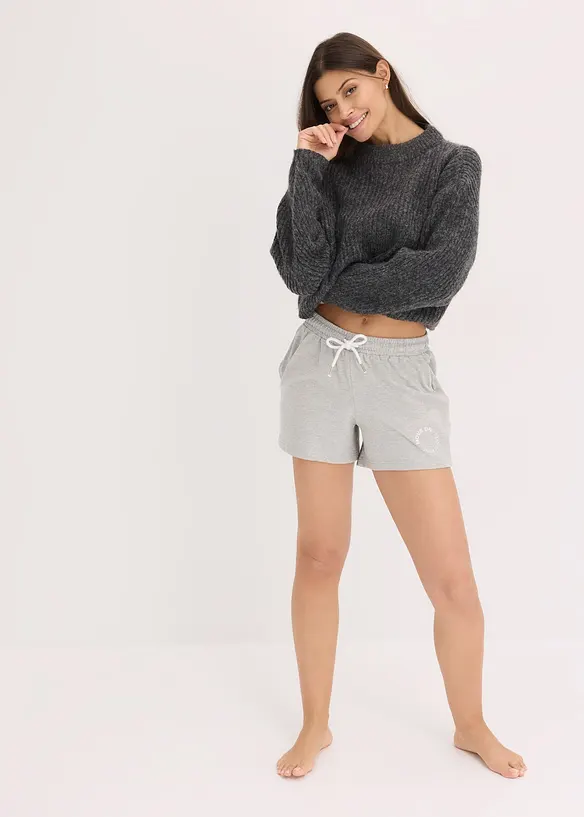 Loungewear sweat shorts (set van 2), bonprix