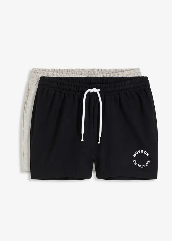 Loungewear sweat shorts (set van 2), bonprix