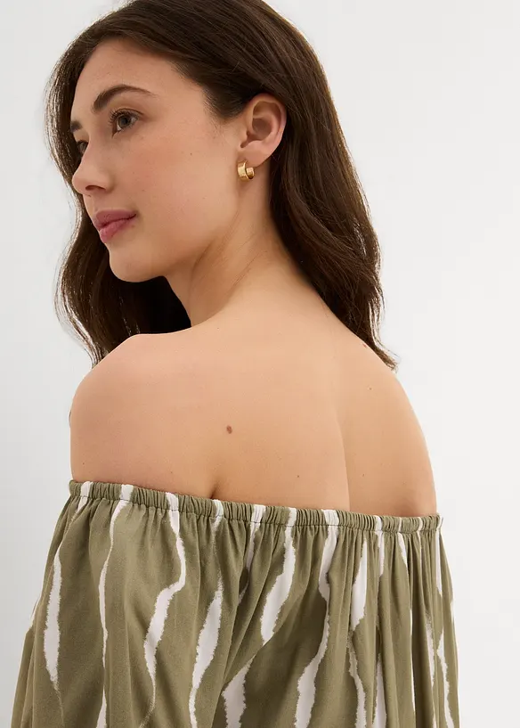 Carmen jurk van soepele viscose, bonprix