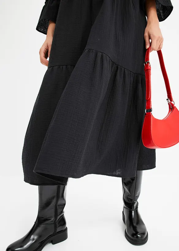 Maxi jurk van mousseline, bonprix