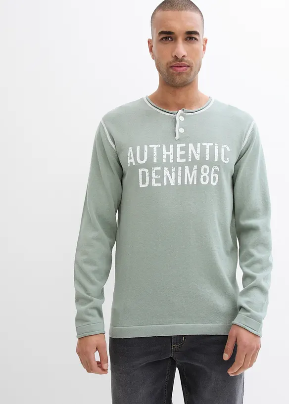 Henley trui van puur katoen, bonprix