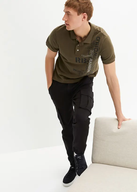 Loose fit cargo instapbroek, straight, bonprix