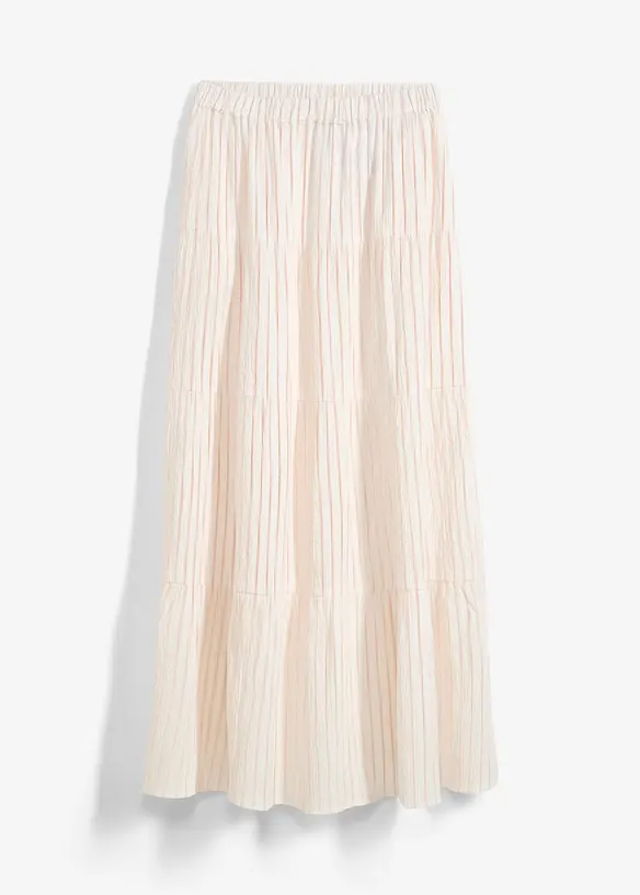 Gestreepte maxi rok van puur katoen, bonprix