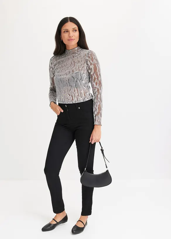 Longsleeve met glitters, bonprix