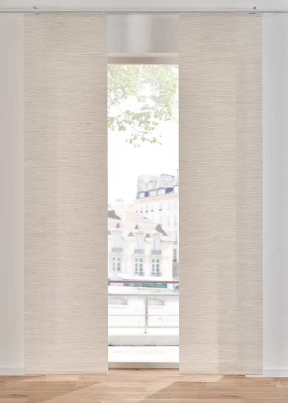 Transparant paneelgordijn in bamboe look (1 stuk), bonprix