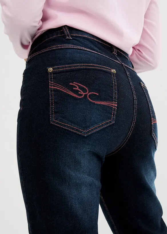 Straight jeans met mid waist, bonprix