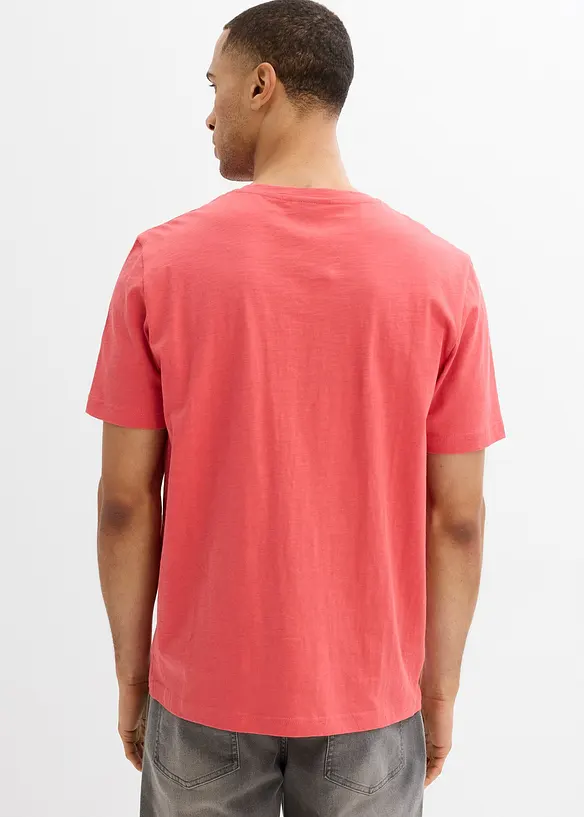Henley shirt met comfort fit van puur biologisch katoen, korte mouw, bonprix