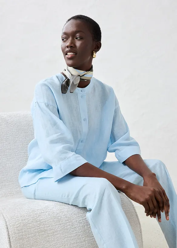 Oversized blouse van puur linnen, bonprix