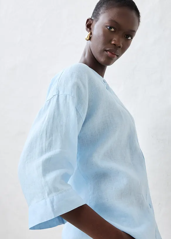 Oversized blouse van puur linnen, bonprix