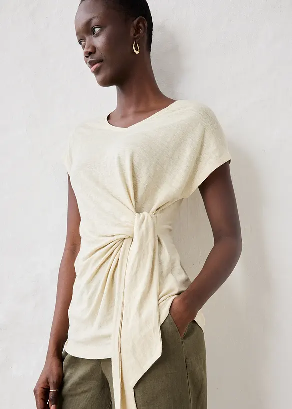 Wikkelshirt van puur linnen, bonprix