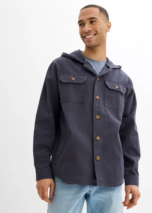 Overshirt met capuchon, bonprix