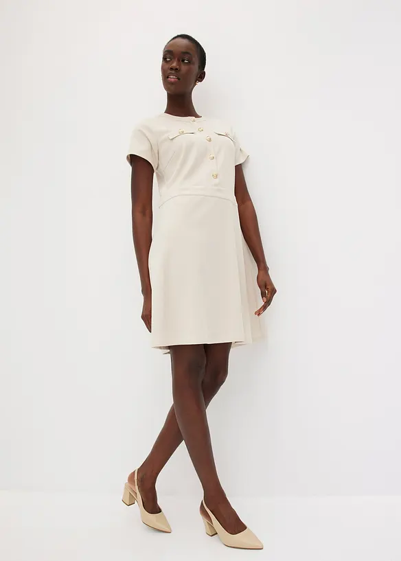 Mini jurk met licht uitlopende rok, bonprix