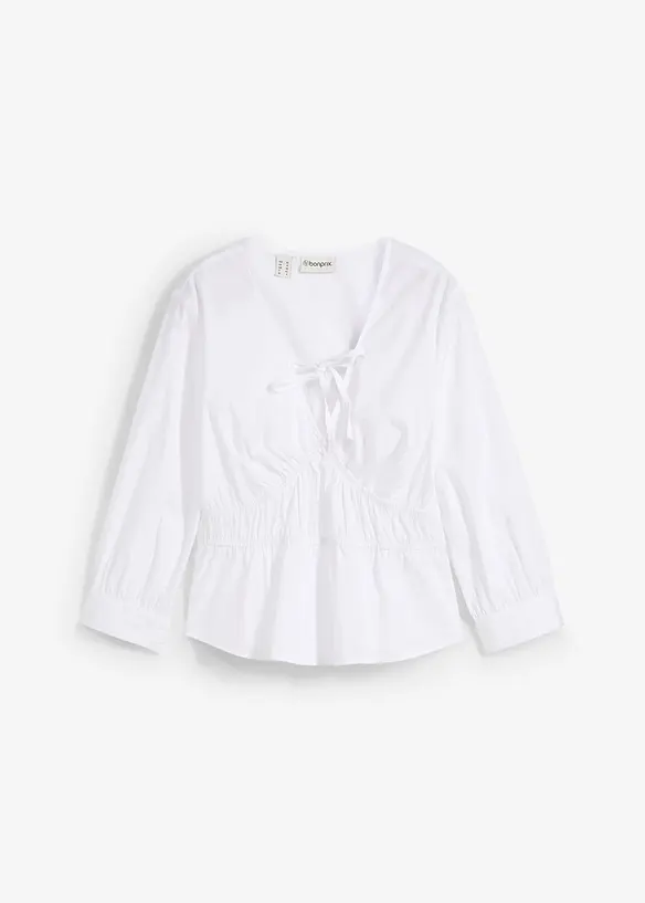 Blouse met plooitjes en elastische naden, bonprix