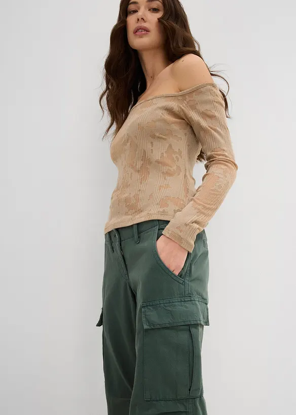 Cargo broek van puur katoen, bonprix