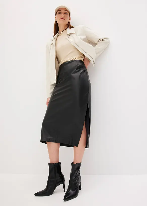 Imitatieleren rok, bonprix